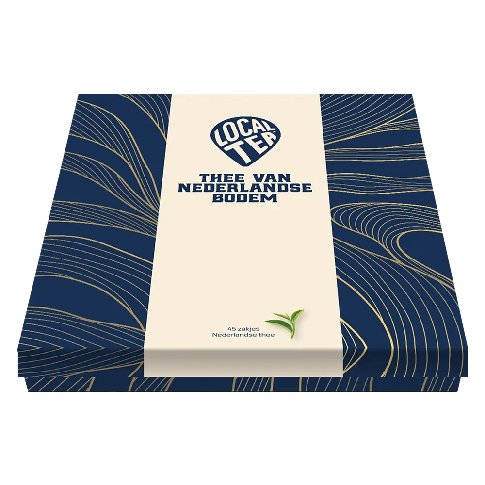 Cadeauverpakking 9-vaks Blauw - Gevuld, stijlvol met ambachtelijke lekkernijen en luxe uitstraling.