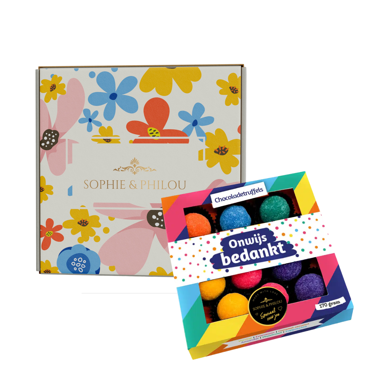Onwijs Bedankt Chocoladetruffels – Origineel en kleurrijk cadeau van Sophie & Philou