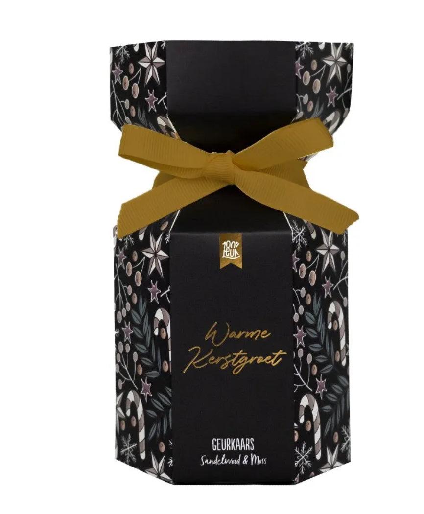 Geurkaars in cadeauverpakking – Warme Kerstgroet
