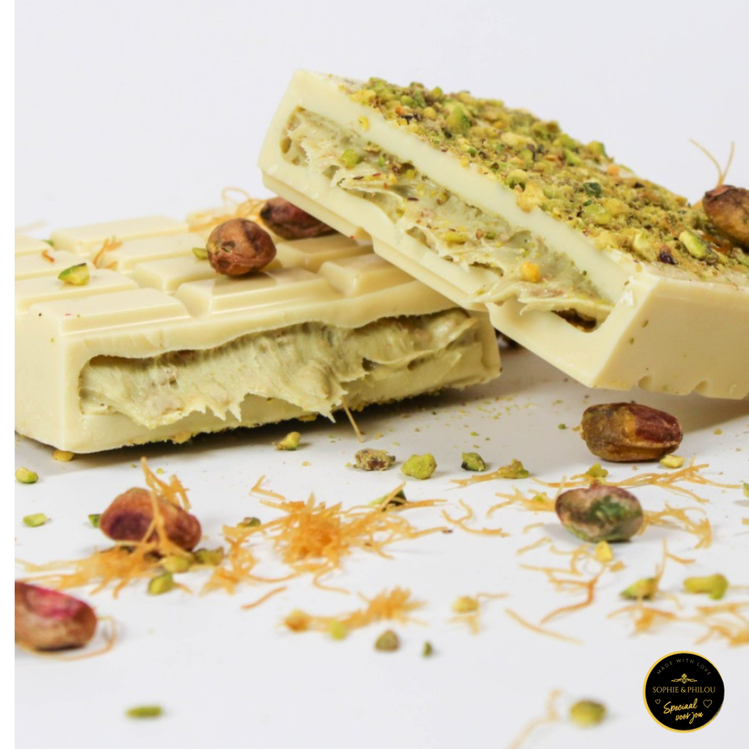 Dubai Bar Deluxe | Pistache | Crunchy Kadayif | Wit | +-200 gram
