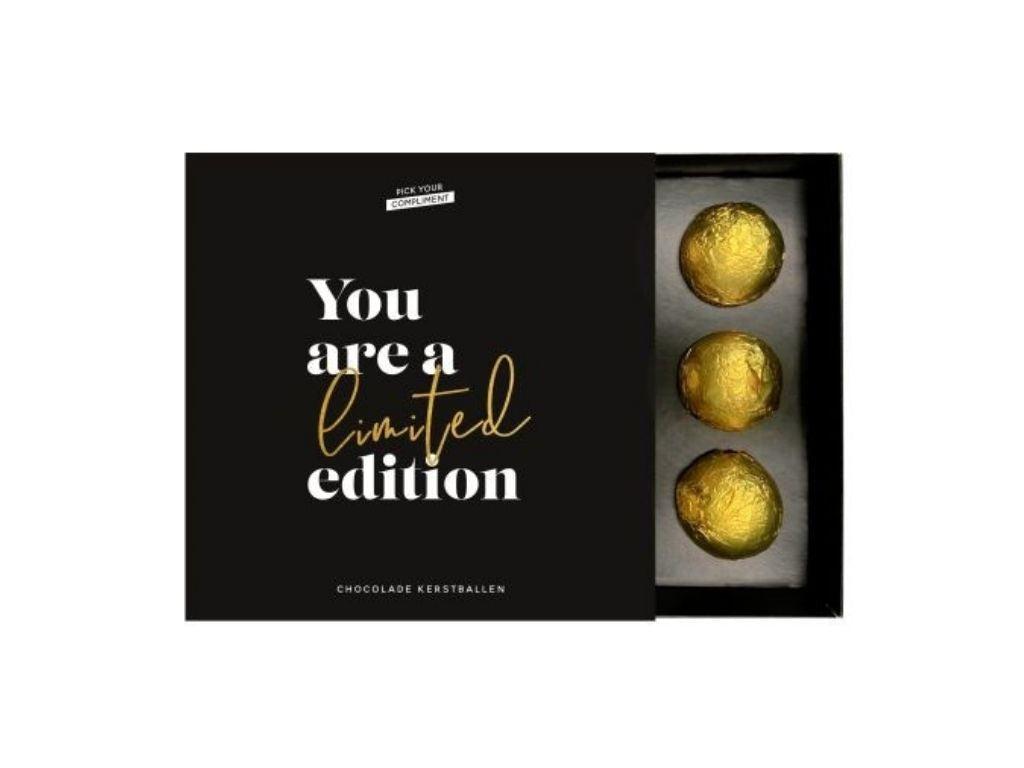 Gouden Chocolade Kerstballen | Cadeau met Compliment