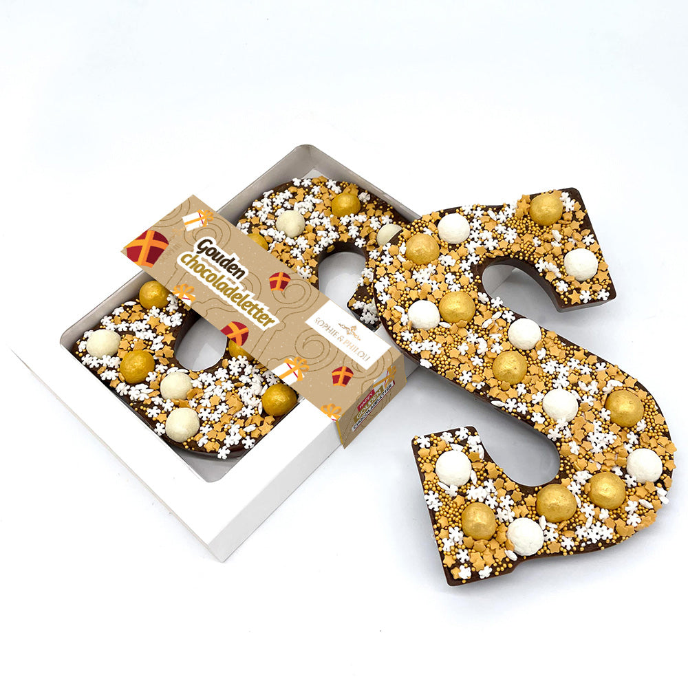 Gold Chocoladeletter Sophie&Philou | Melk