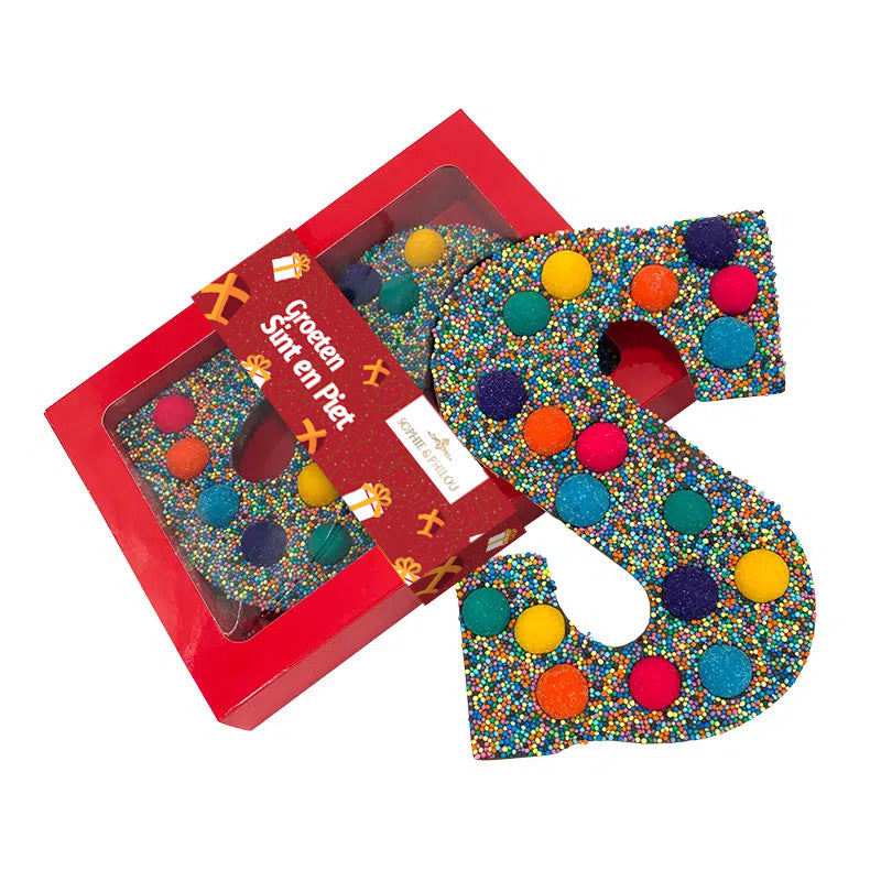 Groeten Sint en Piet Chocoladeletter Sophie&Philou 250 gram | Melk