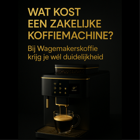 Wat kost een koffiemachine voor op kantoor? Bij Wagemakerskoffie weet je waar je aan toe bent.
