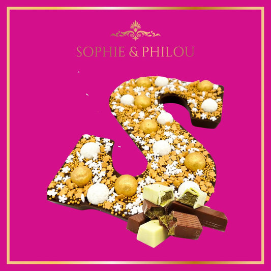 Exclusieve Dubai Chocoladeletters: Luxe Smaakbeleving Sophie&Philou - Wagemakerskoffie - Thee - Cadeau