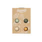Gift box containing four colorful Blossombs for planting and promoting biodiversity.