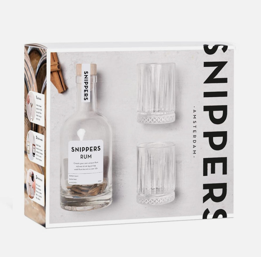 SNIPPERS Orgineel GIFT PACK RUM 2 GLAZEN