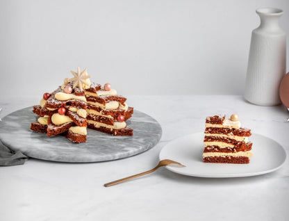 Red velvet Christmas kerstboomtaart (8-10 personen