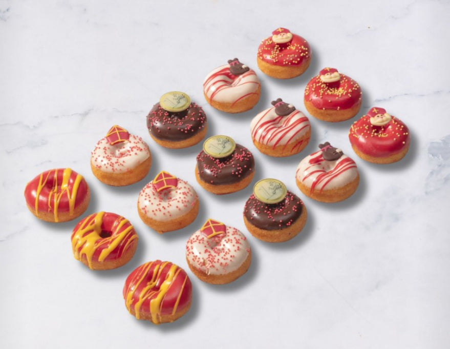 Luxe Sinterklaas mini donuts (15 stuks)