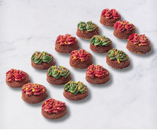 Mini kerst red velvet cakjes (15 stuks)