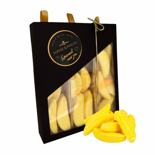 Luxe Bananen snoepjes in cadeaudoos