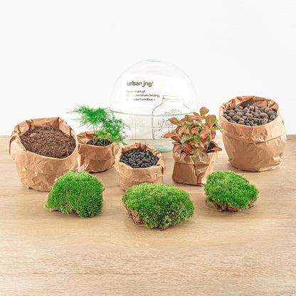 DHZ terrarium - Koepel Rood - ↕ 20 cm - Hark + Schop + Pincet