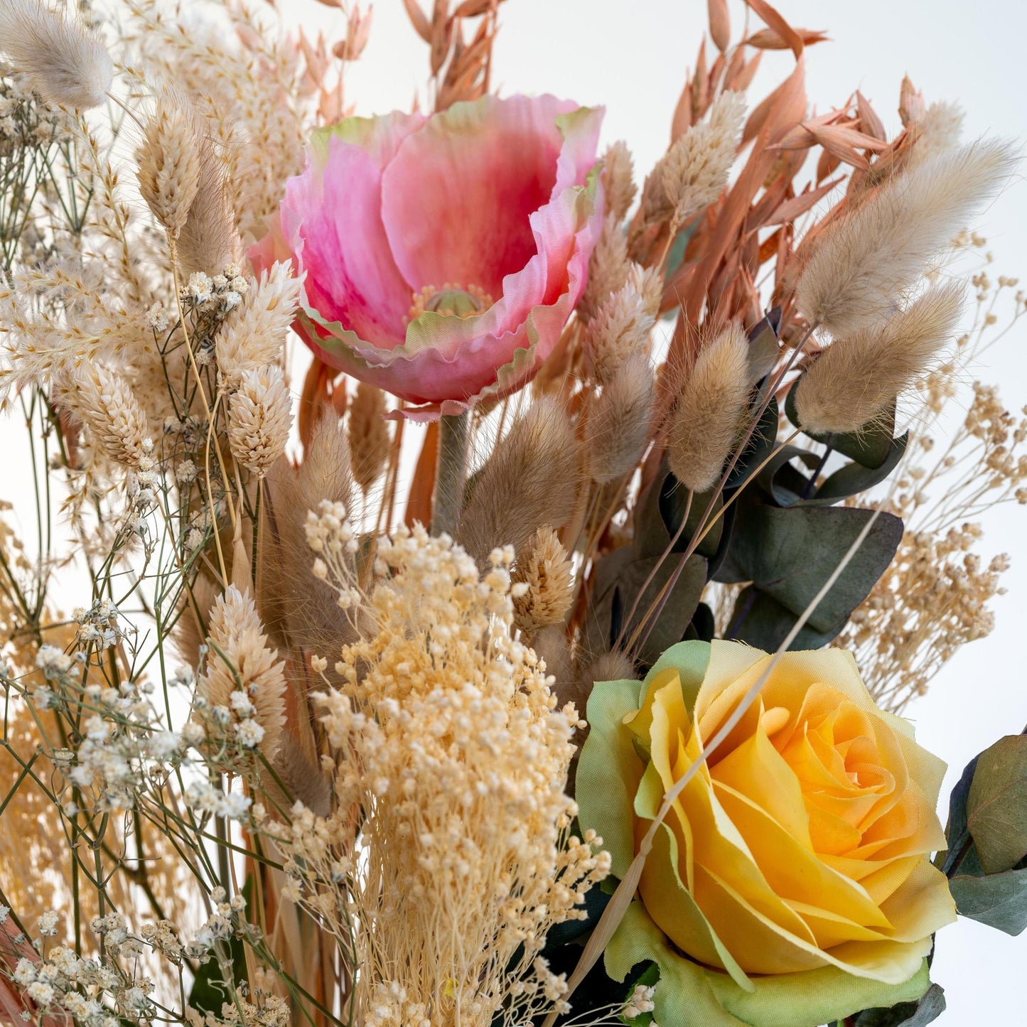 Boeket Zonneschijn Gedroogde - Zijden Bloemen + Vaas Yuna